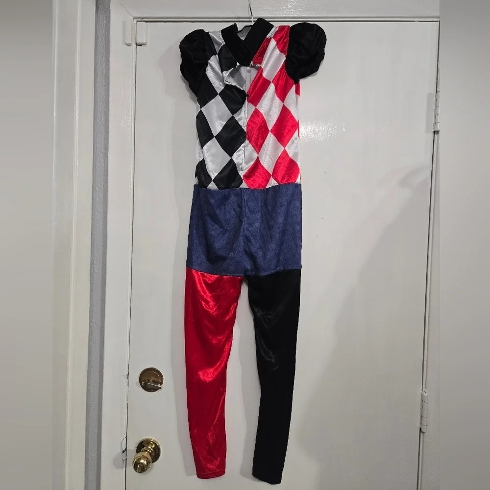 Harley Quinn Girls Costume DC Comic Book Day Supervillain Childs Sz Medium